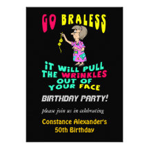 Womens Funny Birthday Party Invitations