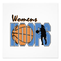 Women's Hoops T-shirts and Gifts invitations