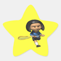 Womens Lacrosse Star Sticker