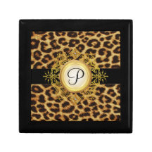 Womens Monogram Leopard Jewellery Gift Box