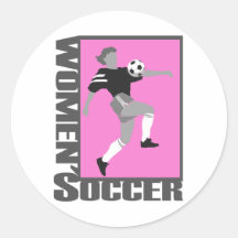 womens soccer grey and pink logo graphic round stickers