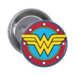 Wonder Woman Circle & Stars Logo Pins
