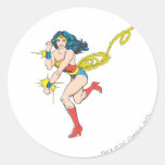 Wonder Woman Cuffs Round Stickers