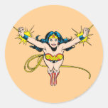 Wonder Woman Fly Forward Round Sticker