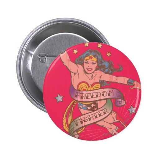 Wonder Woman Freedom Fighter Button