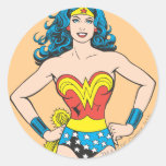 Wonder Woman Hands on Hips Round Sticker