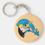 Wonder Woman Profile Background Keychain