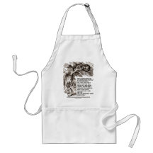 Wonderland Alice Go Among Mad People Quote Aprons