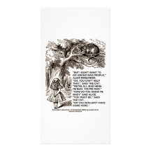 Wonderland Alice Go Among Mad People Quote Photo Card
