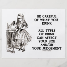Wonderland Be Careful What You Drink (Alice) Flyer