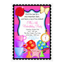 Wonderland  Birthday  Party Invitation