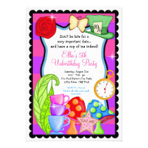 Wonderland Birthday  Party Invitation