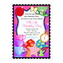 Wonderland  Birthday  Party Invitation
