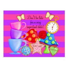 Wonderland Birthday Postcard
