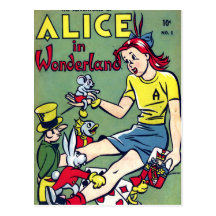 Wonderland Comic Book Post Cards