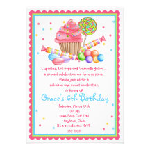 Wonderland Sweet Shop invitation