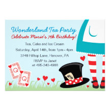 Wonderland Tea Party Invitations