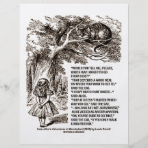 Wonderland Which Way I Ought To Go Quote Personalized Flyer
