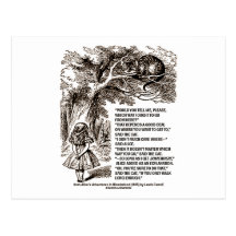 Wonderland Which Way I Ought To Go Quote Postcards