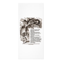 Wonderland Which Way I Ought To Go Quote Custom Rack Card