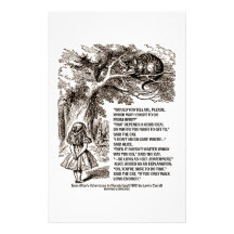 Wonderland Which Way I Ought To Go Quote Stationery