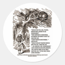 Wonderland Which Way I Ought To Go Quote Stickers