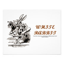 Wonderland White Rabbit Custom Announcements