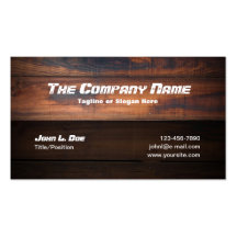 Wood Construction Business Cards