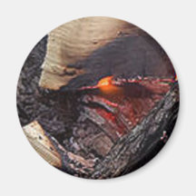 Wood Embers Fridge Magnets