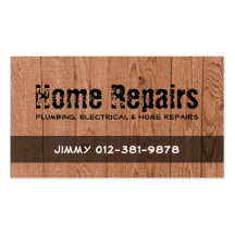 Wood Fence Brown Business Card