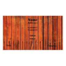 Wood Fence Image Business Card