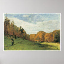 Wood Gatherers at the Edge of the Forest, Monet Poster