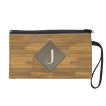 Wood Panels Wristlet Clutch Bag