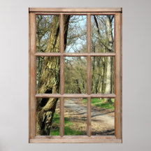 Wood View from a Window Print