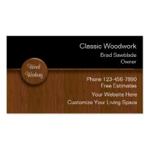 Wood Working Business Cards