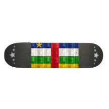 Wooden Central African Flag Custom Skate Board
