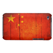 Wooden Chinese Flag Barely There iPod Cover