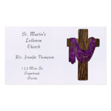 Wooden Cross Business Cards