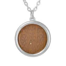 Wooden door personalized necklace