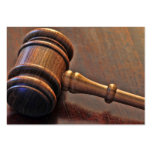 Wooden Judge's Gavel Business Card