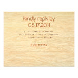Woodgrain Response Card Custom Invites