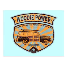 Woodie Wagon Post Card
