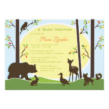 Woodland Baby Shower Invitation