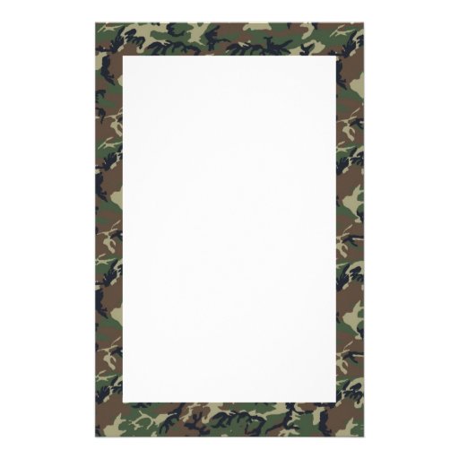 Woodland Camouflage Background Template Custom Stationery