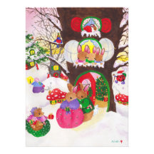 Woodland Christmas picture card
