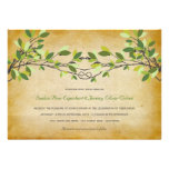 Woodland Vintage Rustic Knotted Love Tree Wedding invitations