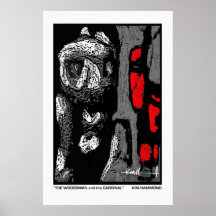 Woodsman red cardinal poster