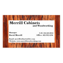 Woodworking/cabinets Business Card Template