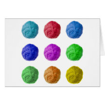 wool ball greeting cards