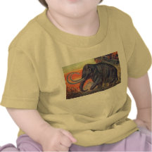 Woolly Mammoth Antique Print T Shirt